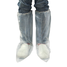 सफेद गैर बुना हुआ कपड़ा एक बार के उपयोग के लिए जूते के जूते स्लिप विरोधी मुद्रण के साथ
